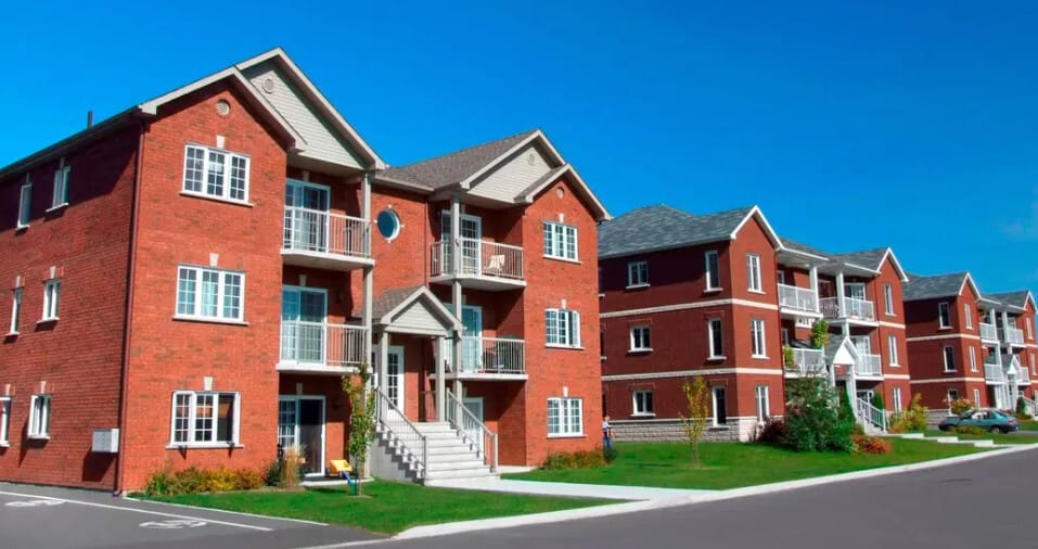 노인 실버타운의 전경