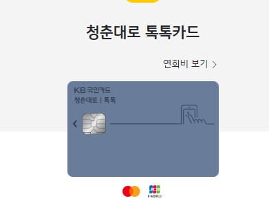 KB국민 청춘대로 톡톡카드