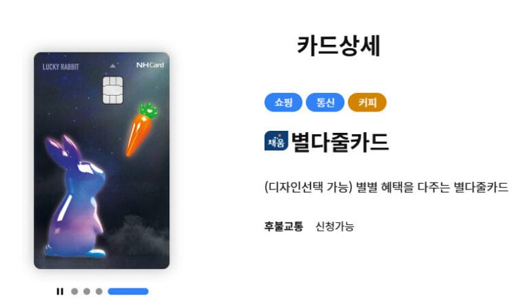 농협 별다줄카드