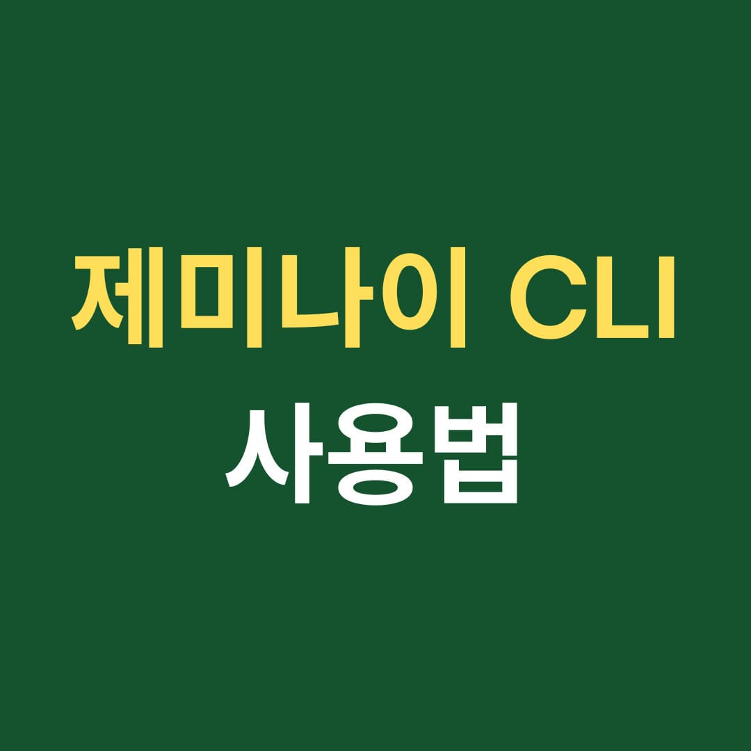 제미나이 CLI 사용법