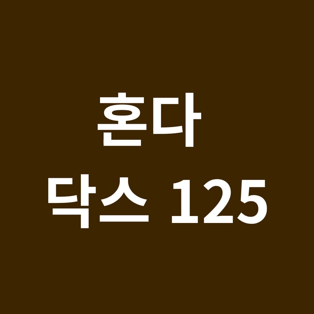 혼다 닥스 125 썸네일
