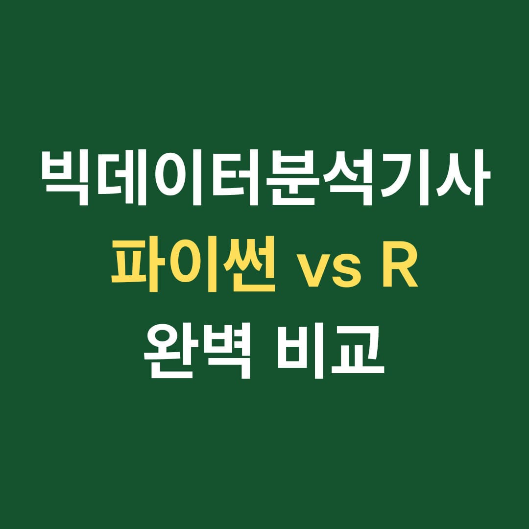 빅데이터 분석기사 파이썬vs R 완벽 비교 썸네일