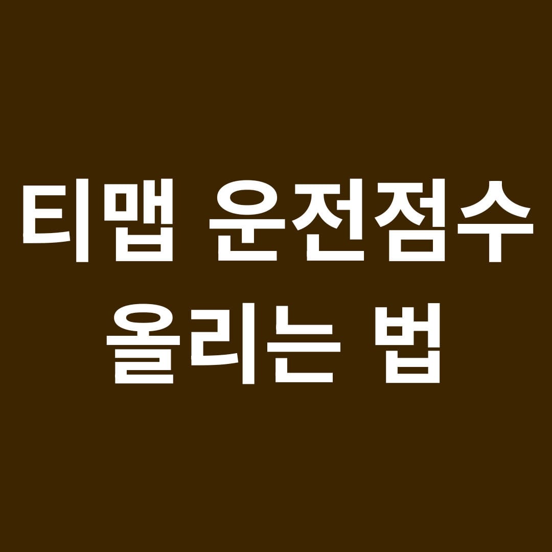 티맵 운점점수 올리는 법 썸네일