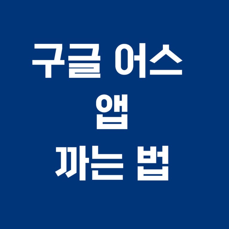 구글 어스 앱 까는 법