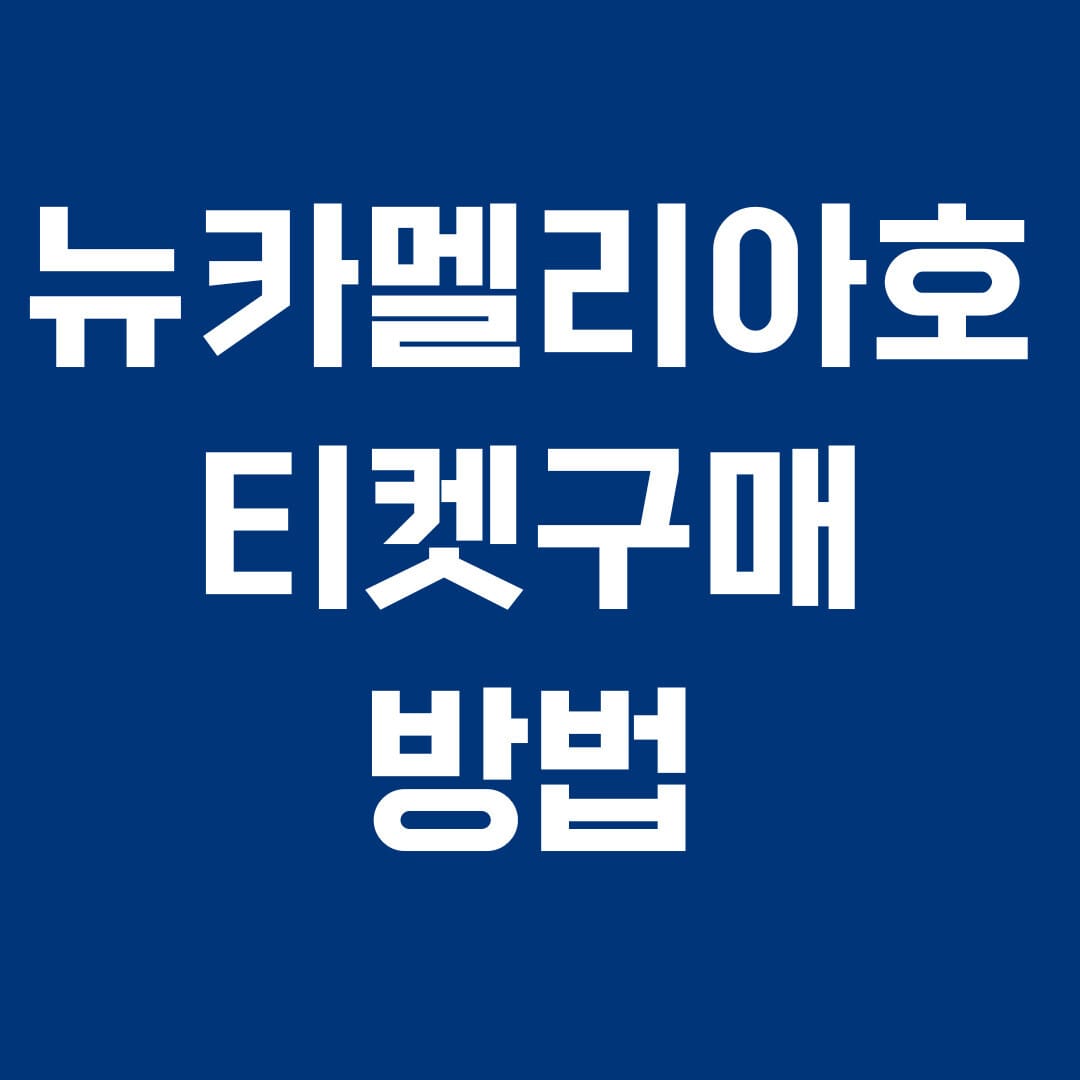 뉴카멜리아호 티켓구매 방법 썸네일