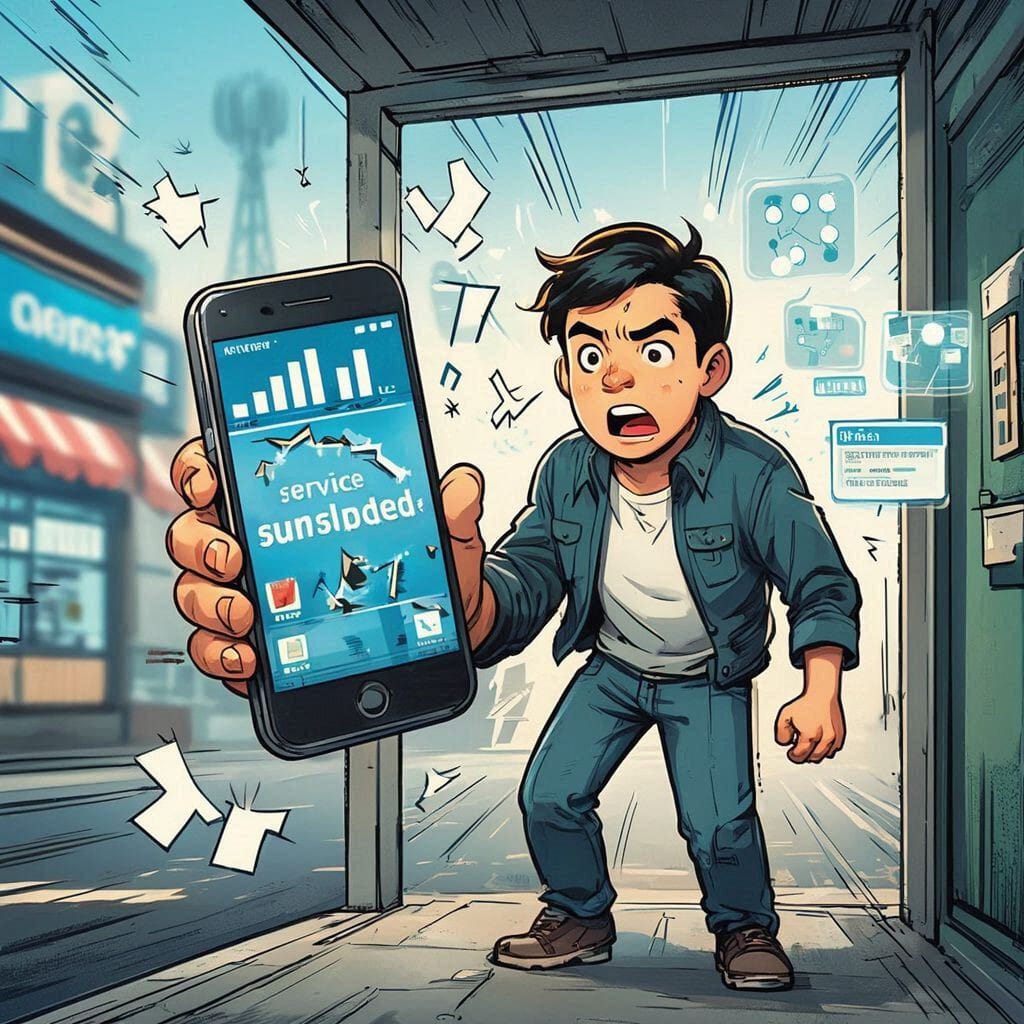 LG유플러스에 통신미가 미납이 되어 핸드폰이 먹통이 된 경우