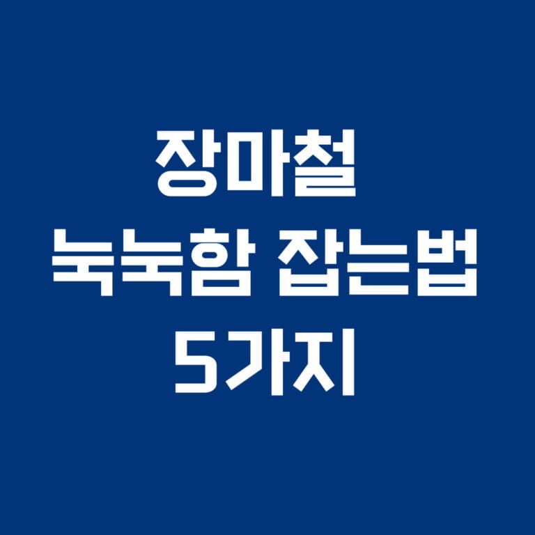 장마철 눅눅함 잡는법 5가지